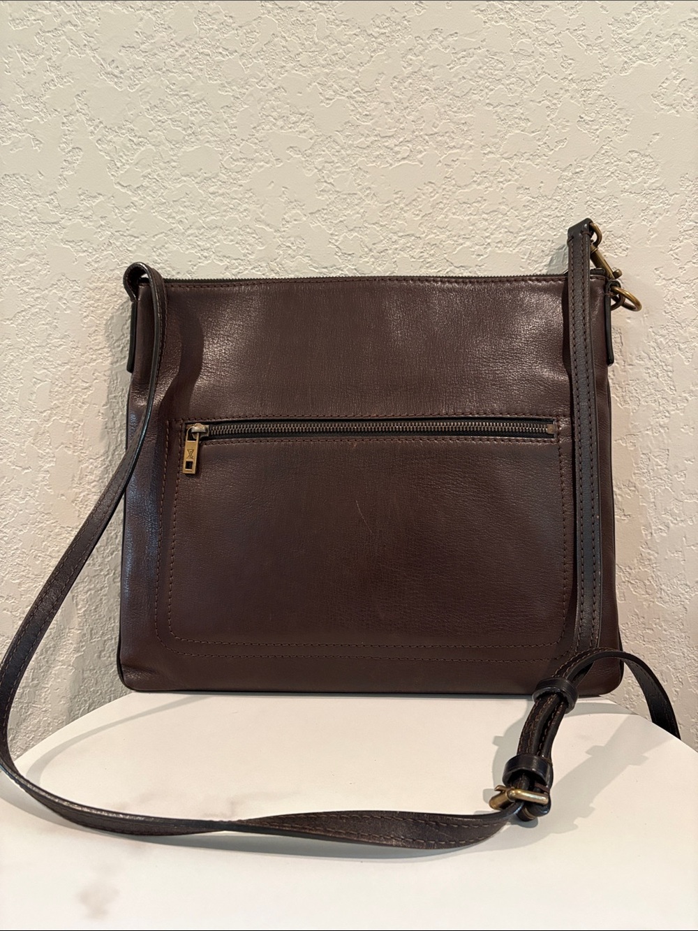 LOUIS VUITTON MM Pochette Chauny Shoulder Bag Brown Utah